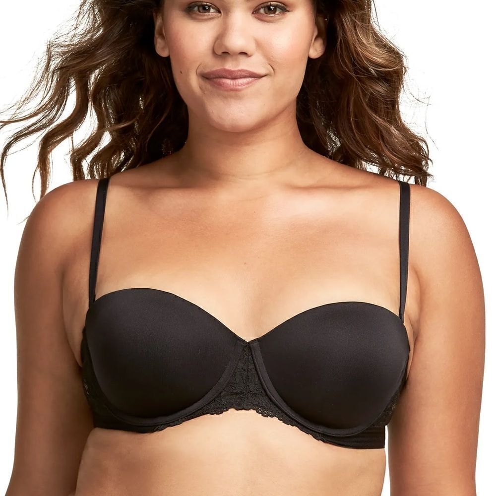 Maidenform NWT Multiway Push-Up Strapless Bra in Black Size 40DD